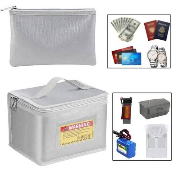 Lityum Pil Patlamaya Dayanıklı Çanta/Koruma Çantası Boyutu: 100x75x115mm - 5