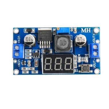LM2596 DC-DC Ayarlanabilir Voltaj Düşürücü Regülatör Modülü-Dijital Ekranlı Voltmetreli - 3