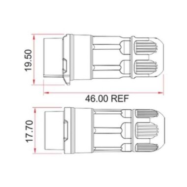 LP-12-J04PP-02-001 4 Pin Su Geçirmez Konnektör - Dişi - 2