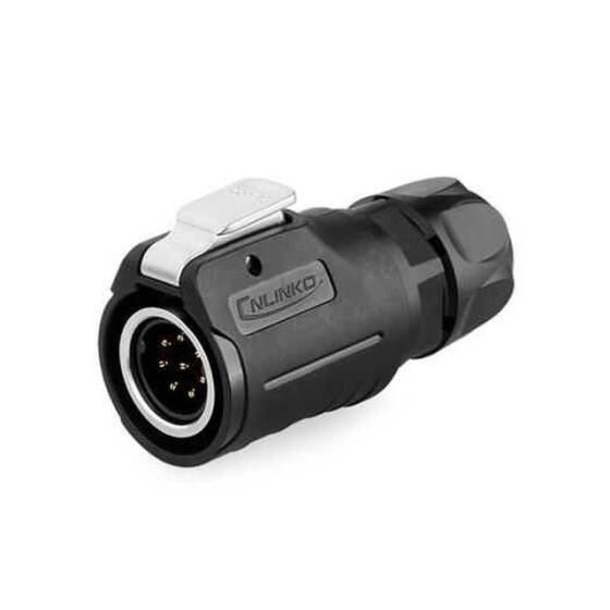 LP-16-C08PE-01-001 8 Pin Su Geçirmez Konnektör - Erkek - 1