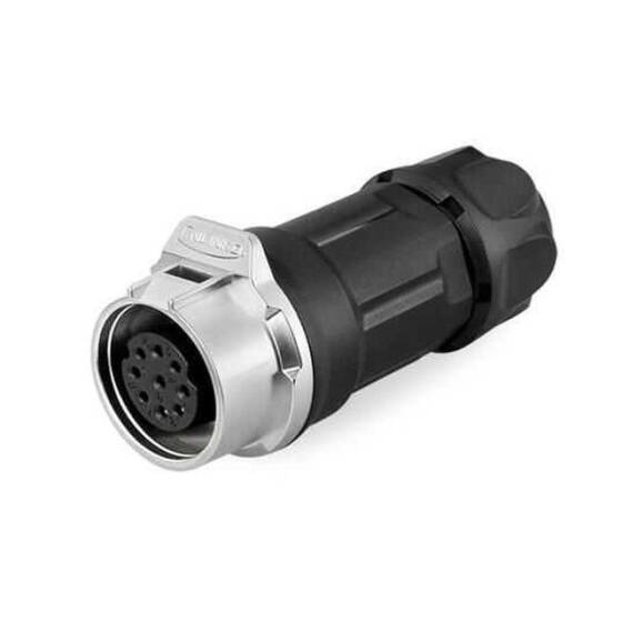 LP-16-J09PP-01-001 9 Pin Su Geçirmez Konnektör - Dişi - 1