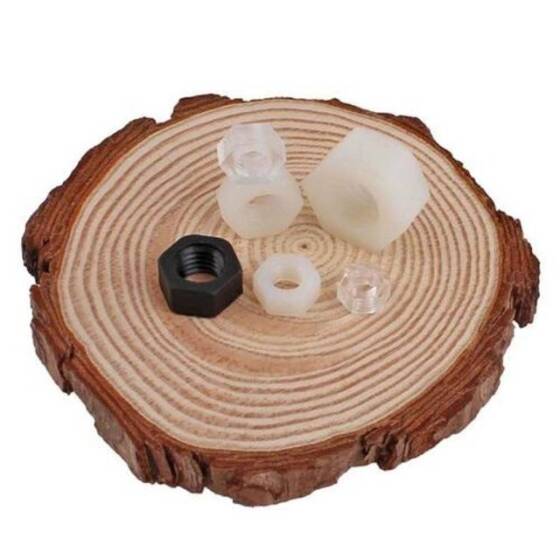 M10 Siyah Altıgen Naylon Somun - 4