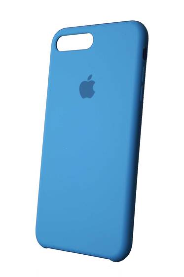 Mavi Apple İphone 7 Plus İçi Süet Lansman Kılıf