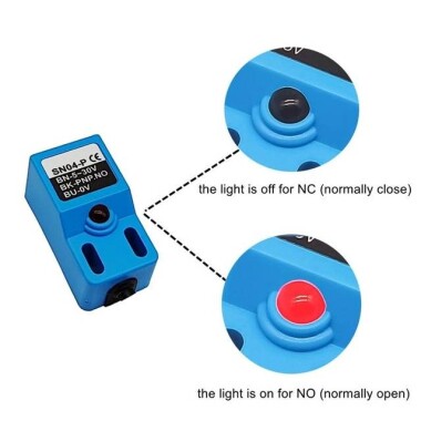 Mavi SN04-P PNP DC10-30V Endüktif Mesafe Sensörü NO 3 Kablolu - 5