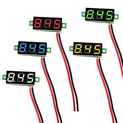 Mini Voltaj Göstergesi Sarı 2.5V - 30V Voltmetre - 1