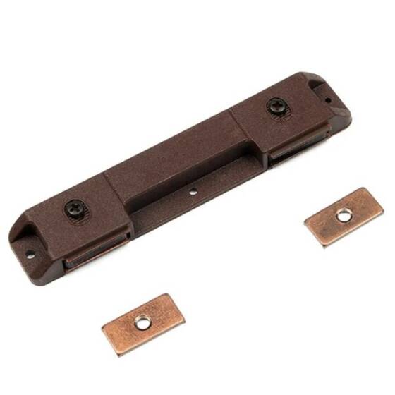 Mıknatıslı Plastik Mobilya Kapak Kilidi 110x23x14mm - Kahverengi - 1