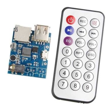 MP3 Kumandalı Amfi Devresi SD Kart + USB Bellek Destekli - Görsu Elektronik