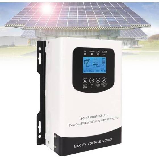 MPPT 80A 12V/24V/48V/72V/96V Akıllı LCD Güneş Kontrol Cihazı - PV Gerilimi 0V-230V - 4