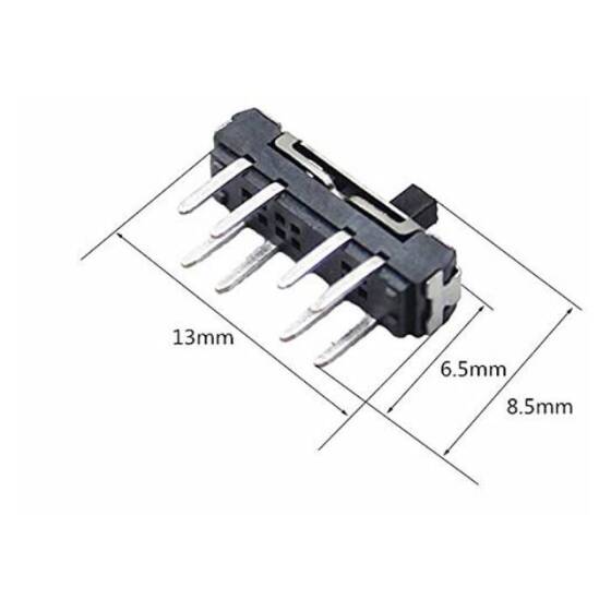 MSS-23D18 2P3T 3 Konumlu 8 Pin Sürgülü Slide Switch - 2