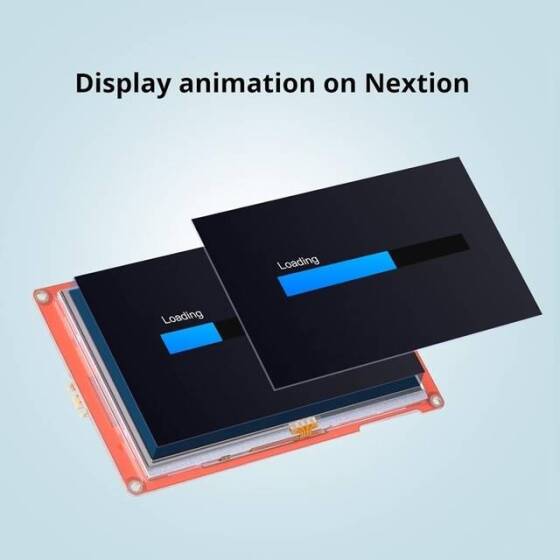 Nextion NX8048P050-011R-Y 5.0 İnç Rezistif Dokunmatik Ekran-Kasalı - 5