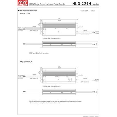 Orijinal Tayvan MEAN WELL HLG-320H-12B Su Geçirmez Güç Kaynağı - 3