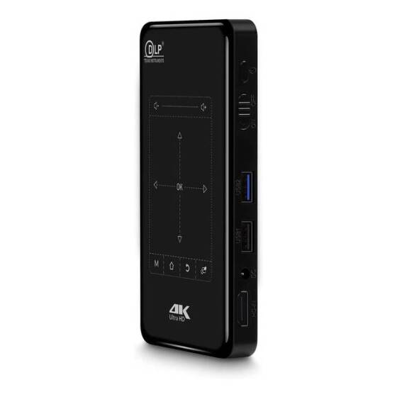 P09 DLP Mini Taşınabilir Projeksiyon 2GB RAM 16GB Ekran Kartı 4K WiFi Bluetooth-Android Ev Sinema Projeksiyonu-US Fişli - 4