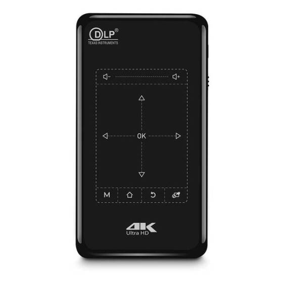 P09 DLP Mini Taşınabilir Projeksiyon 2GB RAM 32GB Ekran Kartı 4K WiFi Bluetooth-Android Ev Sinema Projeksiyonu-EU Fişli - 2