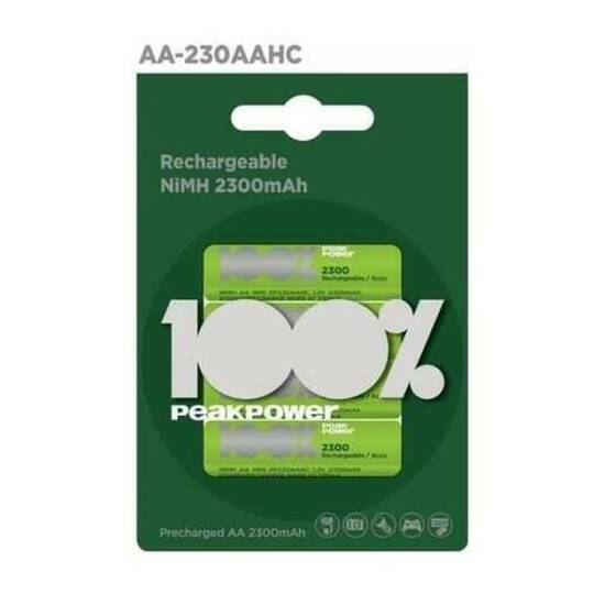 PeakPower 2300mAh 4'lü AA Şarj Edilebilir Pil - 1