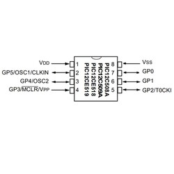 PIC12C509A-04/P 8-Bit 4MHz Mikrodenetleyici DIP8 - 2