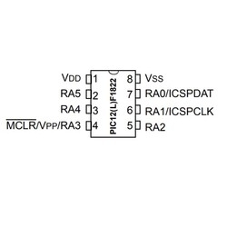 PIC12F1822 I/P 8-Bit 32MHz Mikrodenetleyici DIP8 - 1