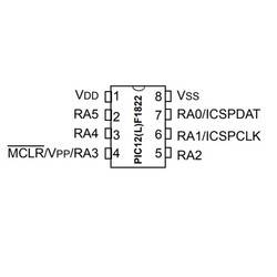 PIC12F1822 I/P 8-Bit 32MHz Mikrodenetleyici DIP8 - 1