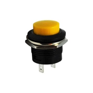 R13-507 16mm Yaylı Push Buton - Sarı - Görsu Elektronik