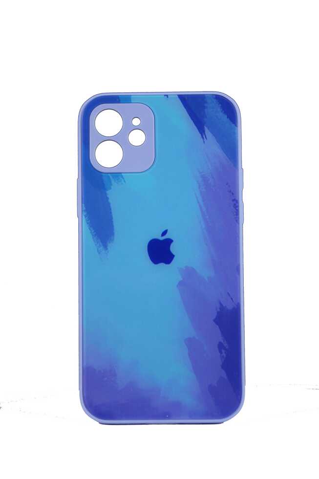  Rainbow Mavi  İphone 12 Kamera Korumalı Cam Kılıf