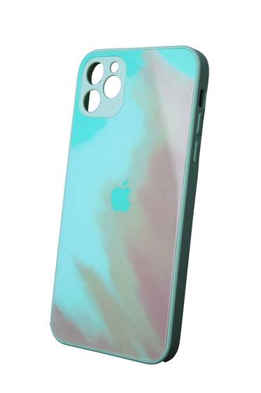 Rainbow Yeşil iPhone 11 Kamera Korumalı Cam Kılıf