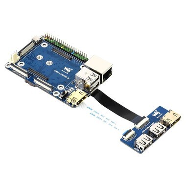 Raspberry Pi CM4 için USB HDMI Adaptörü Mini Base B - Thumbnail