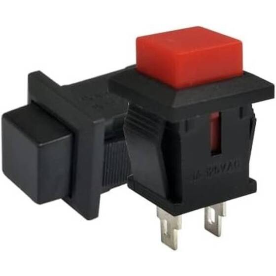 Sarı DS-431 2 Pin Açık-Kapalı Kendinden Sıfırlamalı Kare Push Buton - Normalde Kapalı Bas Bırak - 1