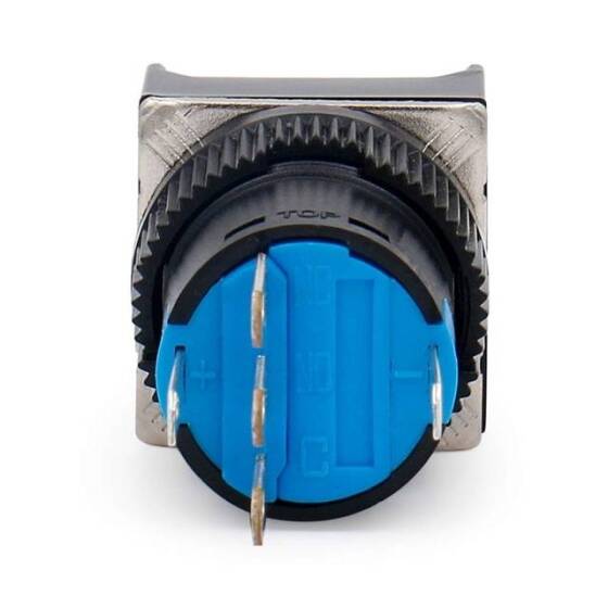 Sarı LA128A 220V 5 Pin 16mm Kendini Sıfırlamalı Yuvarlak Push Buton - 5