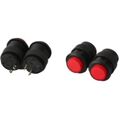 Sarı R16-504B 16mm 2 Pin Kendinden Sıfırlamalı Kapalı-Açık Basmalı Düğme Anahtarı Işıksız - 3