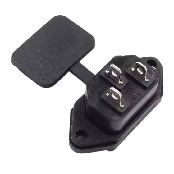 Silikon Kapaklı Erkek Power Soketi Üçlü Kulaklı - 2