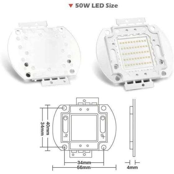 SMD 50W POWER LED Mor 365-370nm - 5