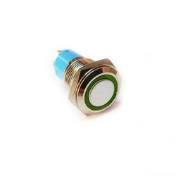SS106 16mm Yeşil Ledli Push Buton - 1