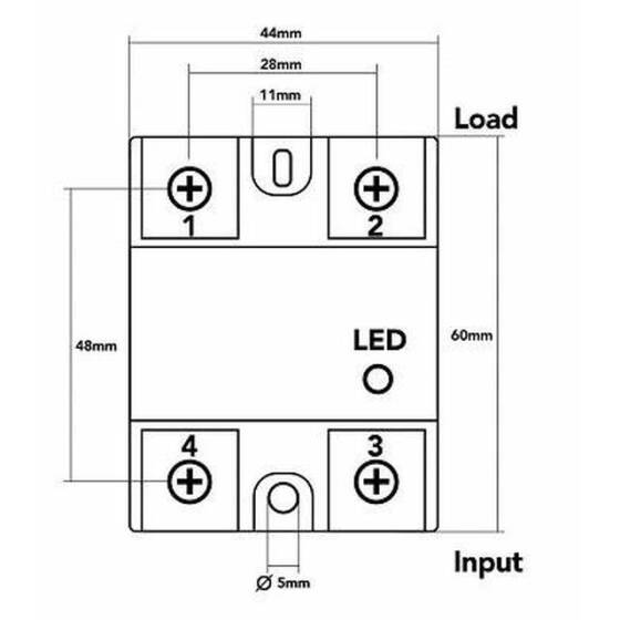 SSR-100DA Solid State Röle (DA Doğru Akım Kontrollü Alternatif Akım Anlamına Gelir) - 2