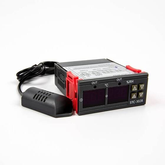 STC-3028 AC110-220V DC LCD Ekranlı Nem Sıcaklık Kontrol Termostatı 1 Metre Kablolu - 5