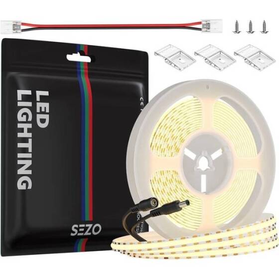 Su Geçirmez FC0B Ra09 4000K Doğal Beyaz 24V SMD LED Şerit 528 LED/Metre Esnek 5 Metrelik Makara 8mm Genişlik - 1