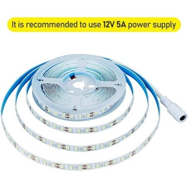 Su Geçirmez FC0B Ra09 6000K Soğuk Beyaz 12V SMD LED Şerit 416 LED/Metre Esnek 5 Metrelik Makara 8mm Genişlik - 4
