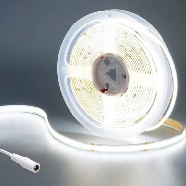 Su Geçirmez FC0B Ra09 6000K Soğuk Beyaz 24V SMD LED Şerit 416 LED/Metre Esnek 5 Metrelik Makara 8mm Genişlik - 1