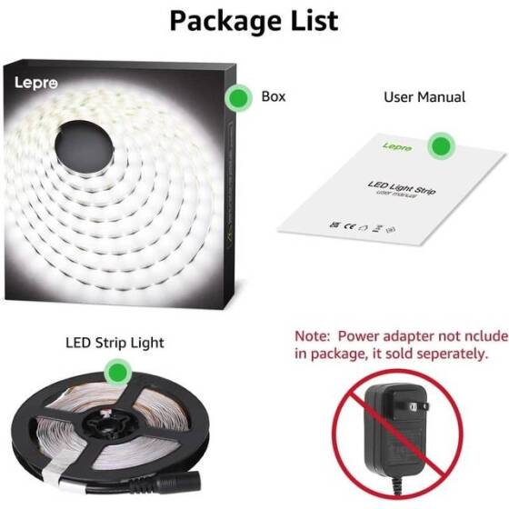 Su Geçirmez Sarı 2835 12V SMD LED Şerit 60 LED/Metre Esnek 5 Metrelik Makara - 5