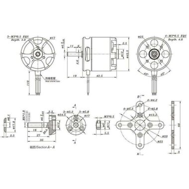 SunnySky X3520 520KV Fırçasız Drone Motoru - 3