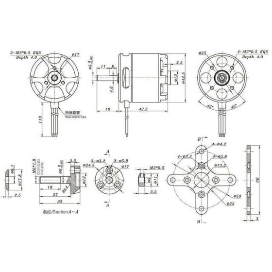SunnySky X3520 520KV Fırçasız Drone Motoru - 3