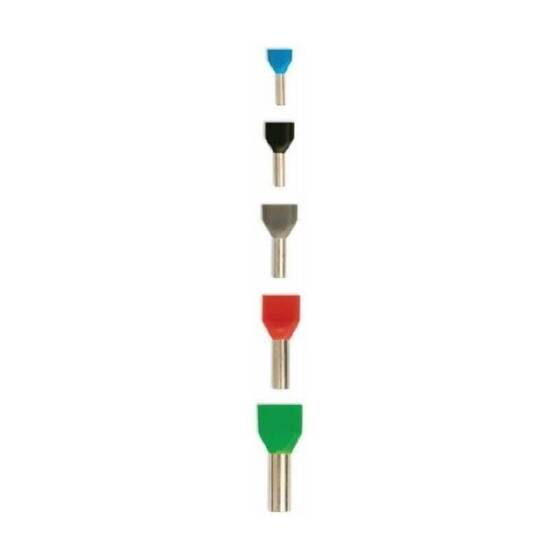 TE6012 9.5 mm Yeşil İzoleli Çift Girişli Yüksük - 10 Adet - 1