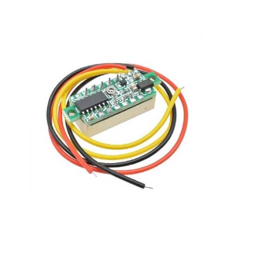 0.28 inç 0-100V Üç Kablolu DC Voltmetre Yeşil - 3