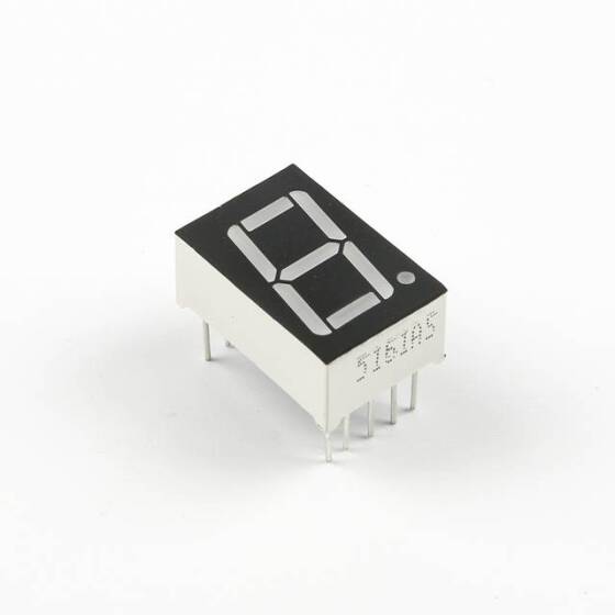 0.56 İnç Kırmızı 1 Haneli 7 Segment Led Gösterge 10 Pin Ortak Anot (CA) - 2