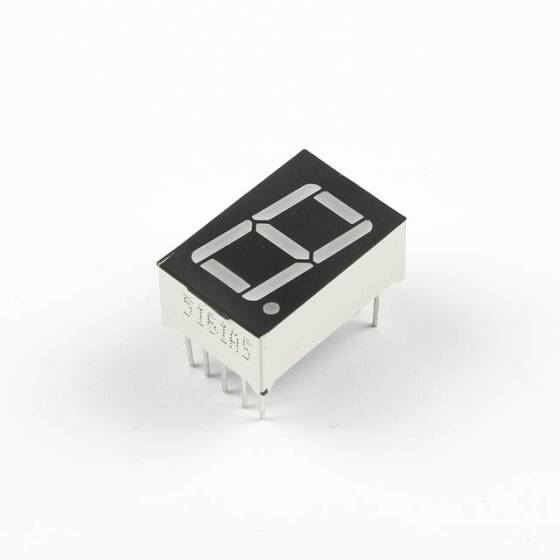 0.56 İnç Kırmızı 1 Haneli 7 Segment Led Gösterge 10 Pin Ortak Katot (CC) - 1