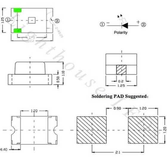 0805 (2012) Sıcak Beyaz Otomatik Flaş SMD LED - 2