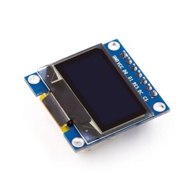 0.96 inç SPI OLED LCD Modül + CS Pin 7 Pin Beyaz SSD1306 Çip (GND VCC) - 1