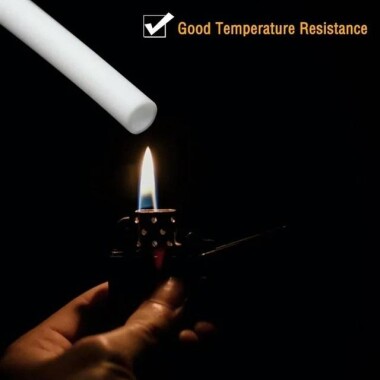 1 Metre Beyaz Esnek Kauçuk Şeffaf Hortum - Slikon Tüp ID 5mm X 7mm OD - 5