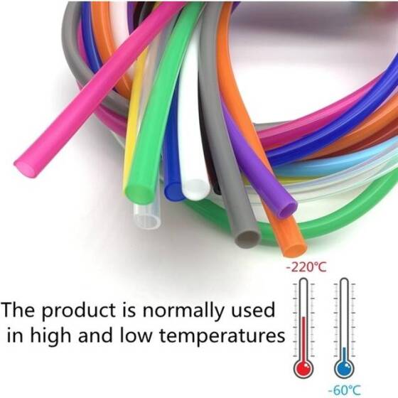 1 Metre Gri Esnek Kauçuk Şeffaf Hortum - Slikon Tüp ID 2mm X 4mm OD - 2