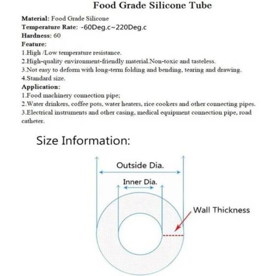 1 metre Gül Kırmızı Esnek Kauçuk Şeffaf Hortum - Slikon Tüp ID 6mm X 9mm OD - 2
