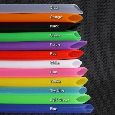 1 metre Gül Kırmızı Esnek Kauçuk Şeffaf Hortum - Slikon Tüp ID 6mm X 9mm OD - 3