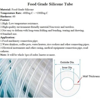 1 Metre Mor Esnek Kauçuk Şeffaf Hortum - Slikon Tüp ID 8mm X 10mm OD - 2